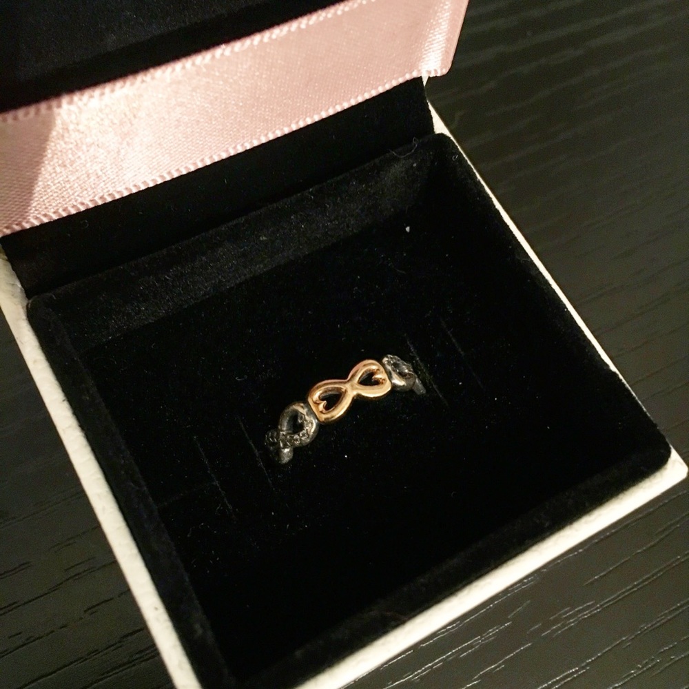Pandora gold plated infinity ring